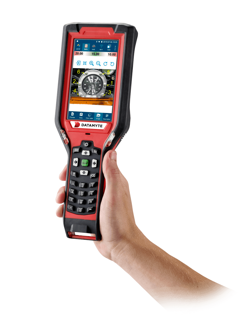 Digital Clipboard reporting on a handheld DATAMYTE Revolution data collector